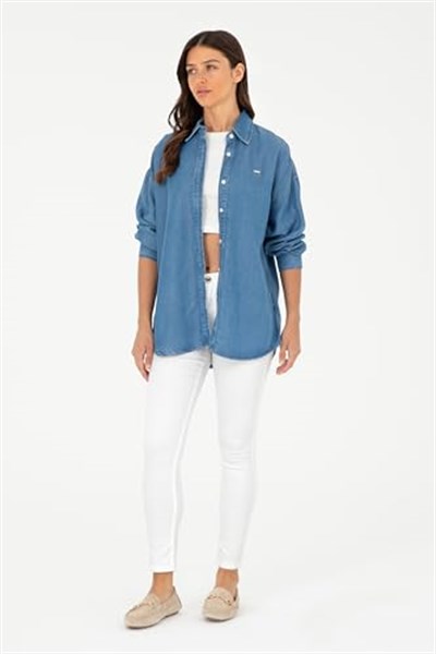U.S. Polo Assn. Kadın Beyaz Pantolon (Kanvas-Chino) 50281692-VR013