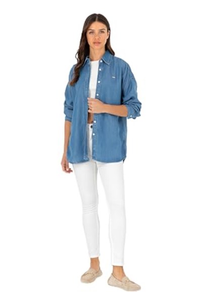 U.S. Polo Assn. Kadın Beyaz Pantolon (Kanvas-Chino) 50281692-VR013