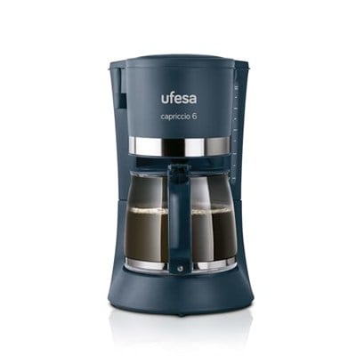 Ufesa Filtre Kahve Makinesi CG7114 Capriccio, 6 Fincan, 600 W, 0.6 L, Kalıcı Filtre, Damlama Durdurma, Otomatik Kapanma, Siyah