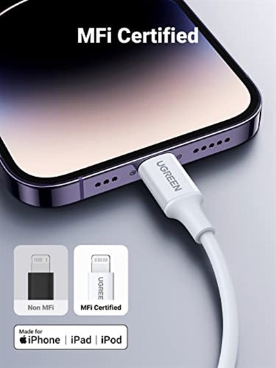 UGREEN 10493 USB kablosu 1 m USB C USB C/Lightning Beyaz