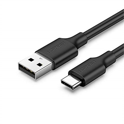 UGREEN 2.0 A USB-A & USB-C & Şarj ve Data Kablosu, 50 Santimetre, Siyah, 60115