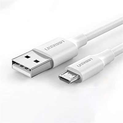 UGREEN 2.0 A USB-A & Micro-USB, Micro USB Data ve Şarj Kablosu, 1 Metre, Beyaz, 60141