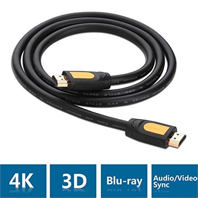 Ugreen 4K HDMI Kablo, 3 Metre, Siyah - Seçenekler: 1 metro, 1.5m, 2 mètres, 10ft/ 3m, 5 metri