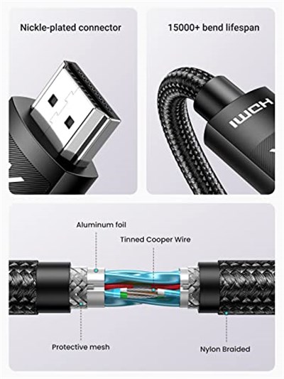 Ugreen 4K HDMI Kablosu ARC 3D Ethernet için PS5 Soundbar, Xbox Series S, Monitör vb. (5M)
