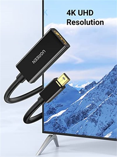 Ugreen 4K Mini Displayport HDMI Çevirici Adaptör, Siyah