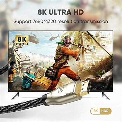Ugreen 8K 60Hz 4K 144Hz v1.4 DisplayPort Görüntü ve Ses Aktarım Kablosu 3 Metre