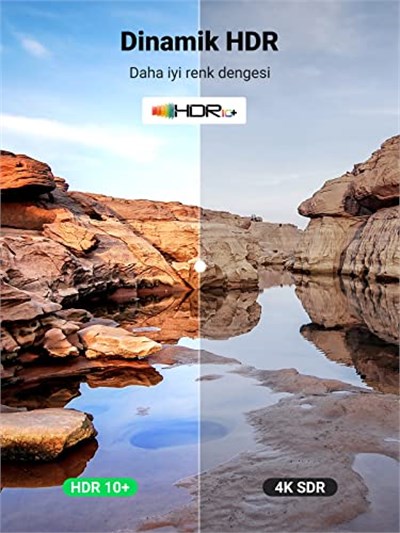 UGREEN 8K HDMI 2.1 Kablo desteği HDR10, eARC, PS5 için 3D, Xbox S, Monitör vb (1m), Gri