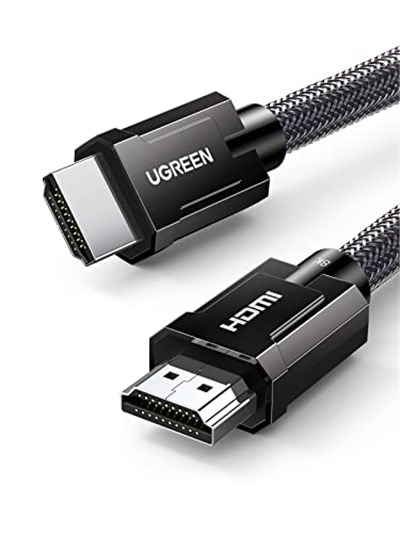 UGREEN 8K HDMI 2.1 Kablo desteği HDR10, eARC, PS5 için 3D, Xbox S, Monitör vb (1m), Gri