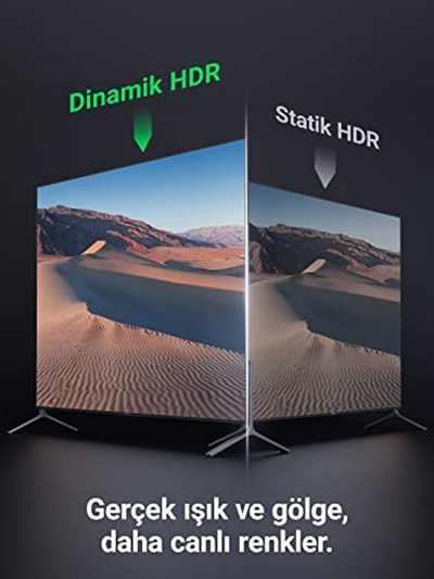 UGREEN 8K HDMI 2.1 Kablo 3D eARC HDCP 2.2/2.3 PC için PS5/PS4 Soundbar HDTV(1m)