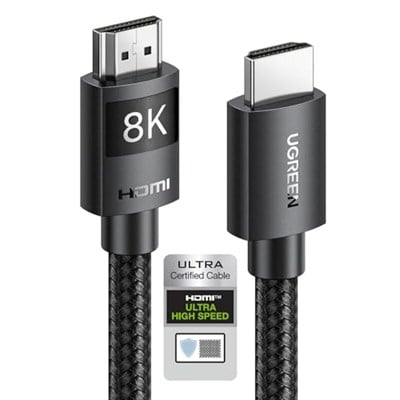UGREEN 8K HDMI 2.1 Kablo 3D eARC HDCP 2.2/2.3 PC için PS5/PS4 Soundbar HDTV(2m)