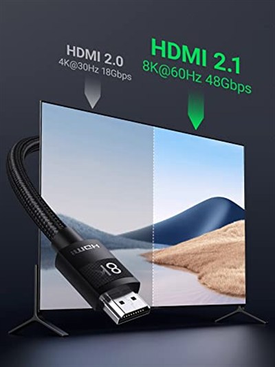 UGREEN 8K HDMI 2.1 Kablo 3D eARC HDCP 2.2/2.3 PC için PS5/PS4 Soundbar HDTV(1m)