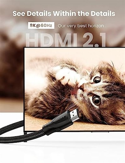 Ugreen 8K Ultra HD HDMI 2.1 Görüntü Aktarma Kablosu 1 Metre