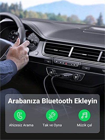 UGREEN Bluetooth 5.4 Adaptör 2si 1 Arada Bluetooth Verici Alıcı Jakı Bluetooth Verici 3.5mm Aux TV, Kulaklık ve Stereo Sistemler için