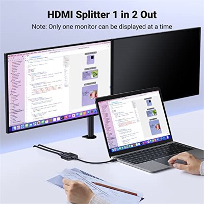 Ugreen Çift Yönlü HDMI Adaptörü, Siyah