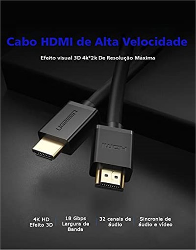 UGREEN HD104 Yüksek Hızlı 4K HDMI Kablo 50 CM