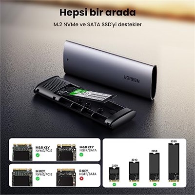 UGREEN M.2 NVME NGFF SSD Muhafaza 10Gbps 2TB