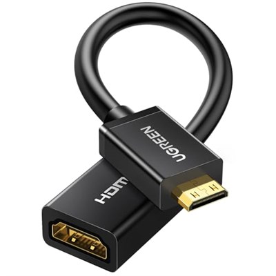 Ugreen Mini HDMI Adaptörü 4K 60Hz Mini HDMI HDMI Adaptörü 18Gbit/ s Mini HDMI Erkek HDMI Dişi 3Dyi destekler, Raspberry Pi Zero için Ethernet ARC, Canon EOS 700D Nikon D5300 (20CM)