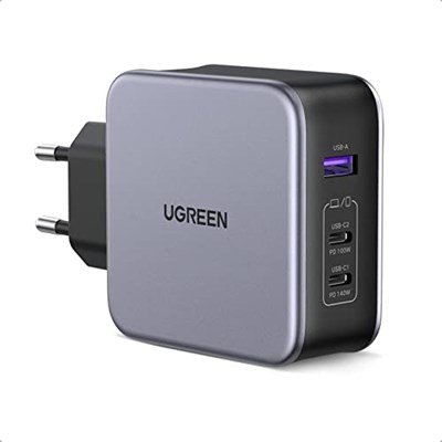 Ugreen Nexode 140W USB Type-C QC 4.0 PD 3.1 GaN 3 Portlu Hızlı Şarj Cihazı