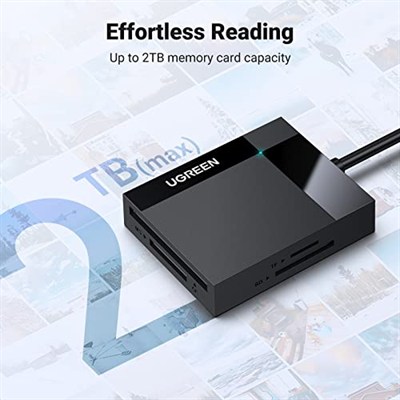 Ugreen USB 3.0 4ü 1 Arada Kart Okuyucu, Siyah