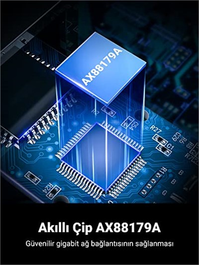 Ugreen USB 3.0 to RJ45 Gigabit Ethernet Dönüştürücü Adaptör Siyah
