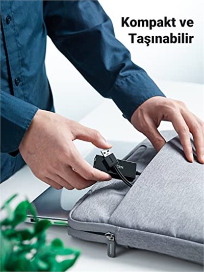 Ugreen USB 3.0 to RJ45 Gigabit Ethernet Dönüştürücü Adaptör Siyah
