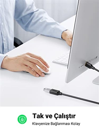 Ugreen USB 3.0 Uzatma Kablosu, 2 Metre, Siyah