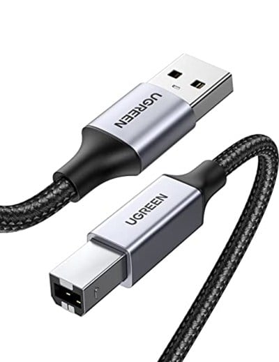 Ugreen USB-A to USB-B 2.0 Örgülü Yazıcı Kablosu 3 Metre