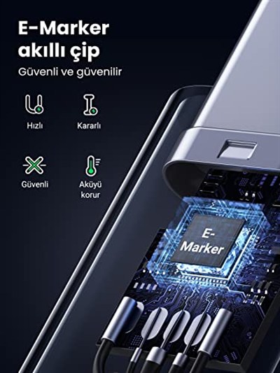 Ugreen USB C to Type-C PD 3.1 240W 5A Hızlı Şarj ve Data Kablosu 2 Metre