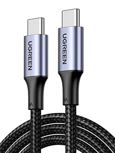 UGREEN USB C - USB C Kablosu, iPhone 16/16 Plus/16 Pro/16 Pro Max/15, MacBook Pro, iPad Pro, Dell XPS, Samsung Galaxy S24/S23/S22 Ultra, Anahtar, Piksel, 6.6FT Siyah için USB C Şarj Kablosu(2m)