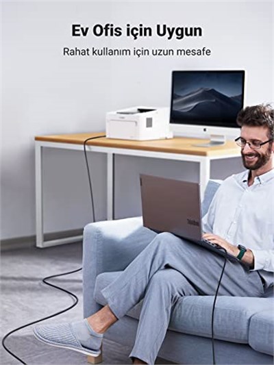 Ugreen USB den USB-B ye Yazıcı Tarayıcı Kablosu, 3 Metre - Seçenekler: 1,5m, 5 metre, 10FT