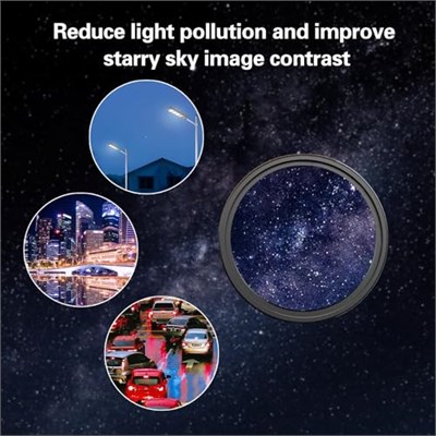 UHC Teleskop Filtreleri, Kentsel Işık Kirliliğini ortadan kaldırır, Astronomik Fotoğraf Görüntülerini İyileştirir Kontrast, Gerçekçi ve Açık. Alüminyum Alaşımlı, İstiflenebilir Filtre Yapısı