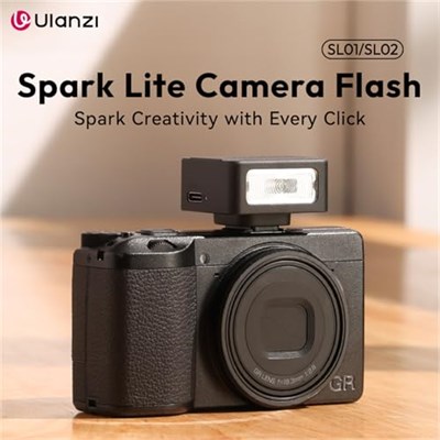 ULANZI SL02 Mini Kamera Flaş, GN8 6500K Kamera Speedlite Flaşları, 4 Güç Seviyesi (1/8~1/1), Mini Manuel Flaş, Nikon, Sony, Fujifilm, Panasonic Kameralar için Tek Kontak Sıcak Ayakkabı