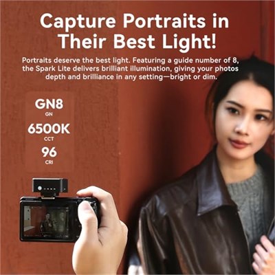 ULANZI SL02 Mini Kamera Flaş, GN8 6500K Kamera Speedlite Flaşları, 4 Güç Seviyesi (1/8~1/1), Mini Manuel Flaş, Nikon, Sony, Fujifilm, Panasonic Kameralar için Tek Kontak Sıcak Ayakkabı