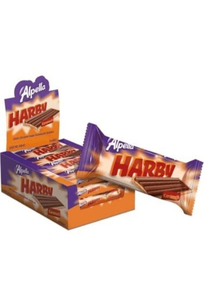 Ülker Alpella Harby Karamelli Kaplamalı Bisküvi 25 Gr 24Lü
