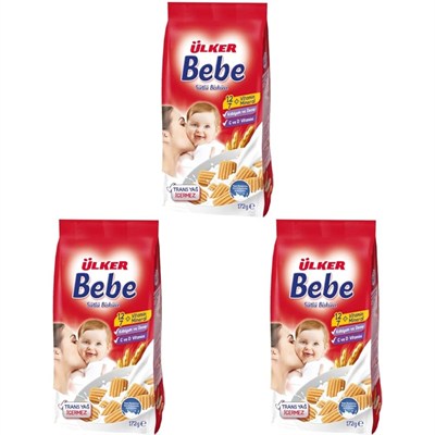 ÜLKER Bebe Bisküvi, 172 Gr (3 paketi)