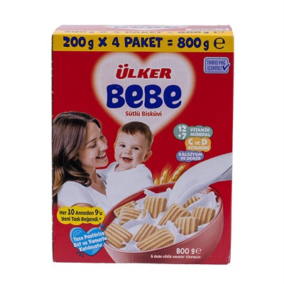 ÜLKER Bebe Bisküvi, 200 Gr, 4lü Paket