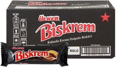Ülker Biskrem Kakaolu Bisküvi 100 g (18 Adet)