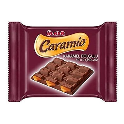 Ülker Caramio Karamelli Sütlü Kare Çikolata 55 Gr x 12 Adet