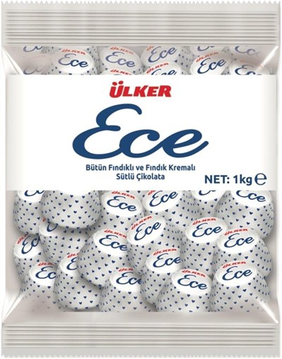 Ülker Ece Ikramlık Çikolata Fındıklı Poşet 1Kg