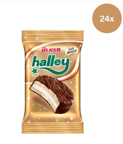 Ülker Halley Çikolata Kaplamalı Bisküvi 30Grx24 x Adet
