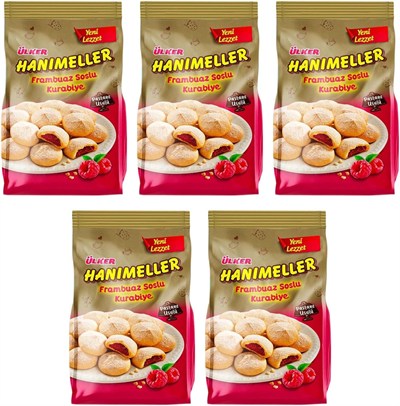 Ülker Hanımeller Frambuaz Soslu Kurabiye 150 gr x 5 Adet