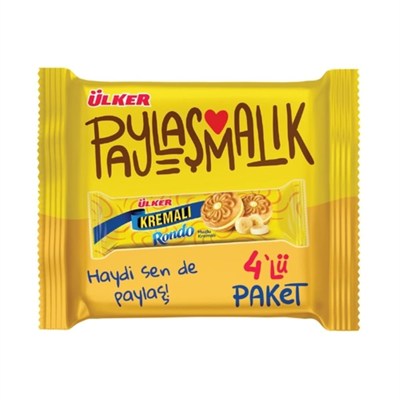 ÜLKER Kremalı Rondo Muzlu Bisküvi, 61 Gr, 4lü Paket