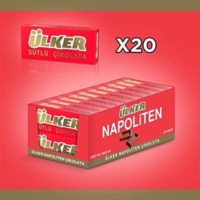 Ulker Napoliten Sütlü Çikolata 33 Gr x 20 Adet