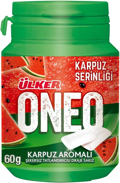 Ülker Oneo Karpuz Aromalı Bottle Draje Sakız 60Gx12 x Adet