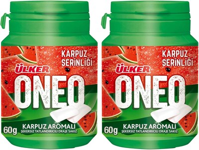 Ülker Oneo Karpuz Aromalı Bottle Draje Sakız 60Gx12 x Adet