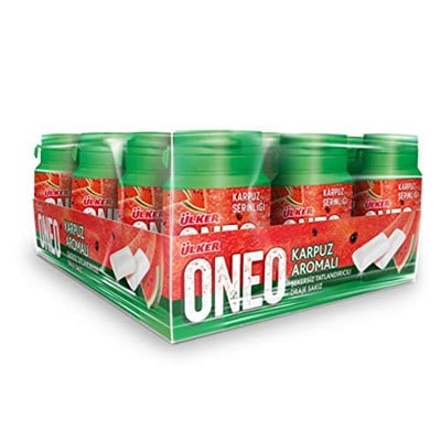 Ülker Oneo Karpuz Aromalı Bottle Draje Sakız 60Gx12 x Adet