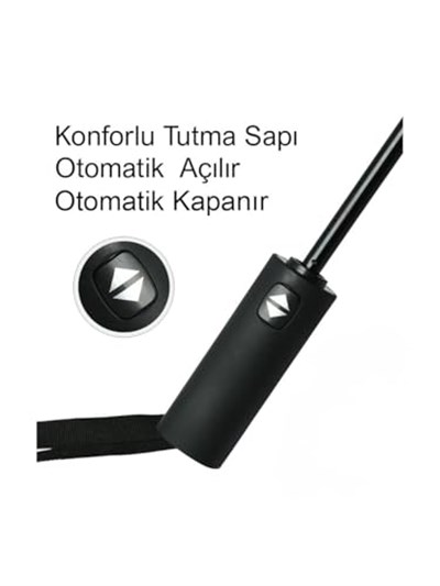 Ultra Dayanıklı Fiber 12 Telli Tam Otomatik Katlanır UV Koruyucu Şemsiye – Rüzgâra Güçlü Dirençli, Su Tutmayan Kumaş, Taşıma Kılıflı Kompakt Model