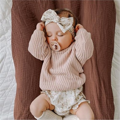 Ultra Yumuşak Organik Muslin Bebek Şezlong Kılıfı, Çıkarılabilir Şezlong Kılıfı Yeni Doğan Erkek ve Kız Bebeklere Uygun (Kahverengi ve Kahve)
