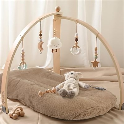 Ultra Yumuşak Organik Muslin Bebek Şezlong Kılıfı, Çıkarılabilir Şezlong Kılıfı Yeni Doğan Erkek ve Kız Bebeklere Uygun (Kahverengi ve Kahve)