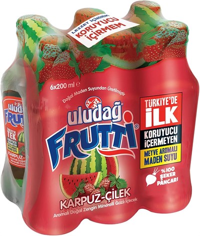 Uludağ Karpuz Çilek Aromalı Frutti 6X200Ml